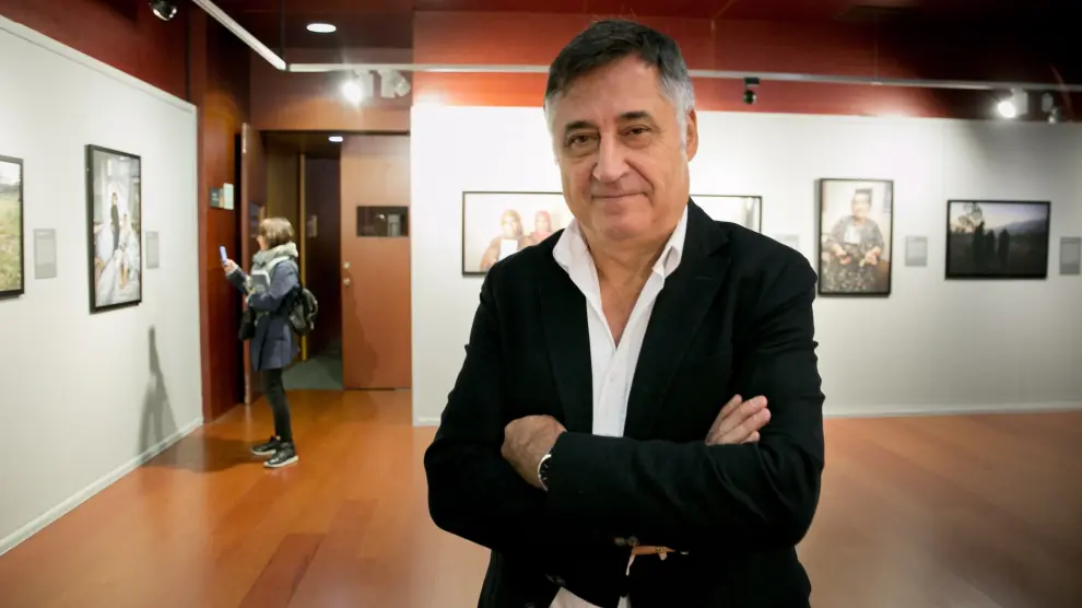 Gervasio Sánchez, en la presentación de su última exposición.