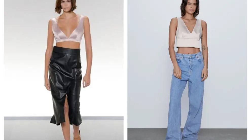 A la izquierda, Givenchy.  A la derecha, modelo de la nueva colección de Zara.