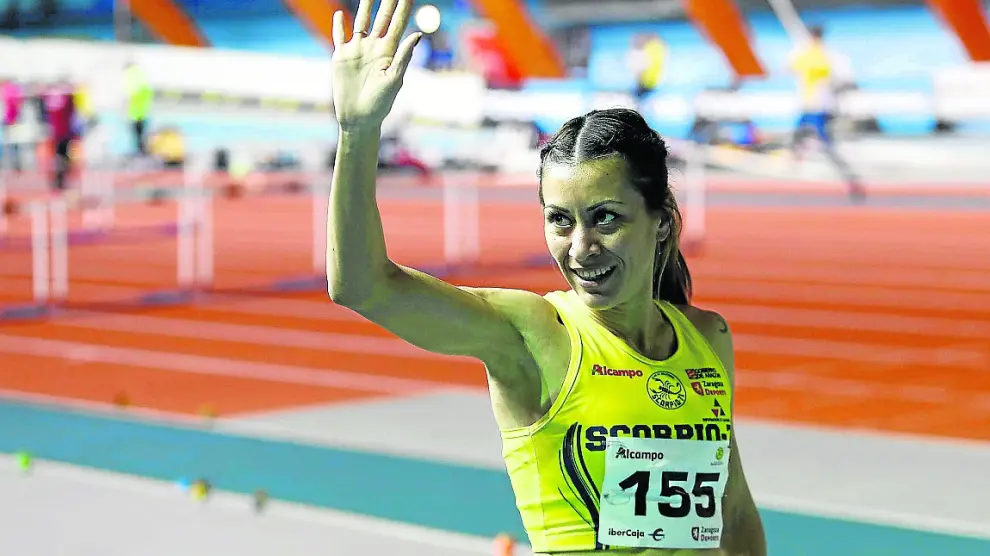 Isabel Macías, en el Trofeo Ibercaja-Ciudad de Zaragoza 2020 del pasado 9 de febrero. toni galán