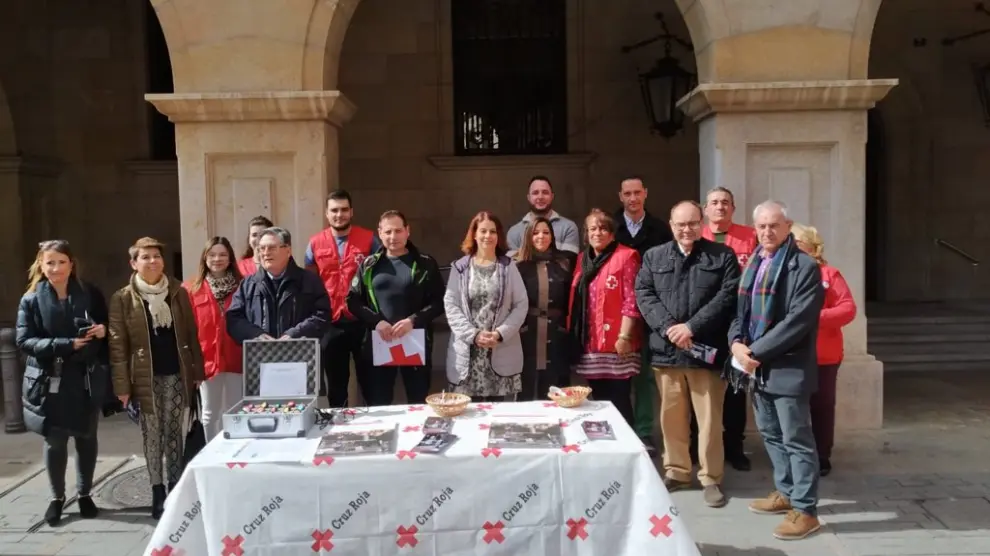 Acto de inauguración de la Campaña Objetivos de Desarrollo Sostenible de Cruz Roja en Teruel.