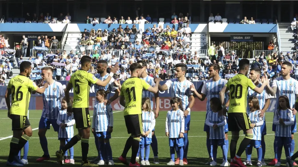 Partido Málaga-Real Zaragoza disputado en el estadio de La Rosaleda