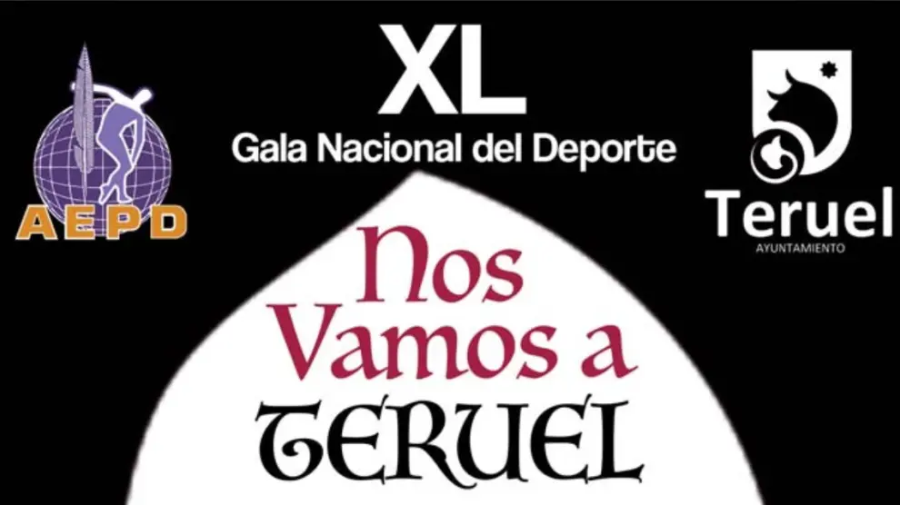 Cartel anunciador de la Gala Nacional del Deporte en Teruel.