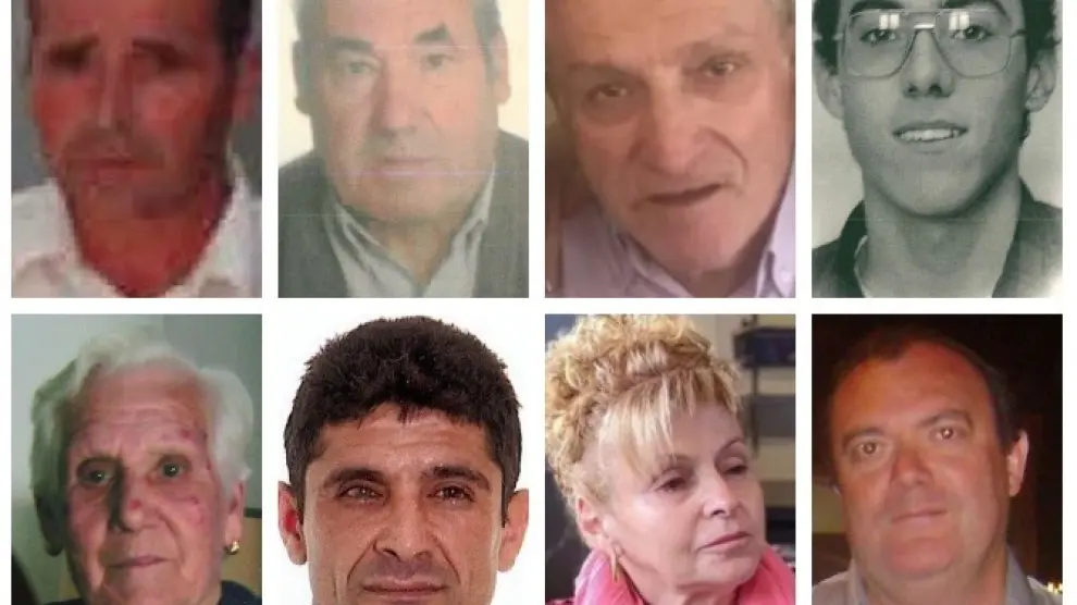 Ocho de las personas desaparecidas actualmente en Aragón