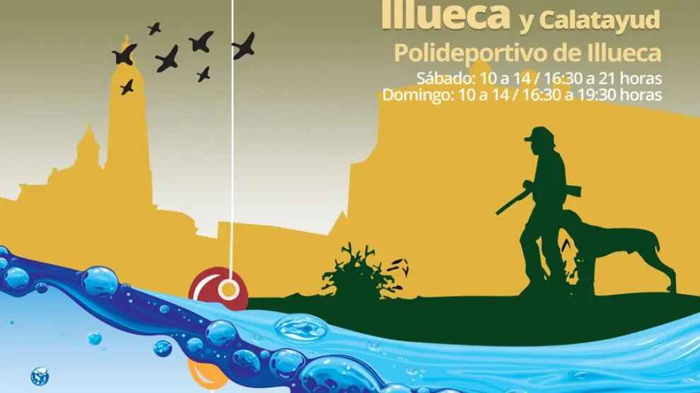 Cartel de la octava Feria de Caza, Pesca y Turismo.