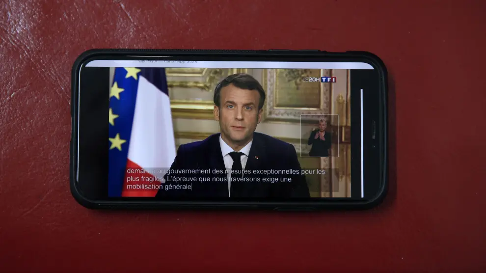 Macron speech on TV regarding Coronavirus