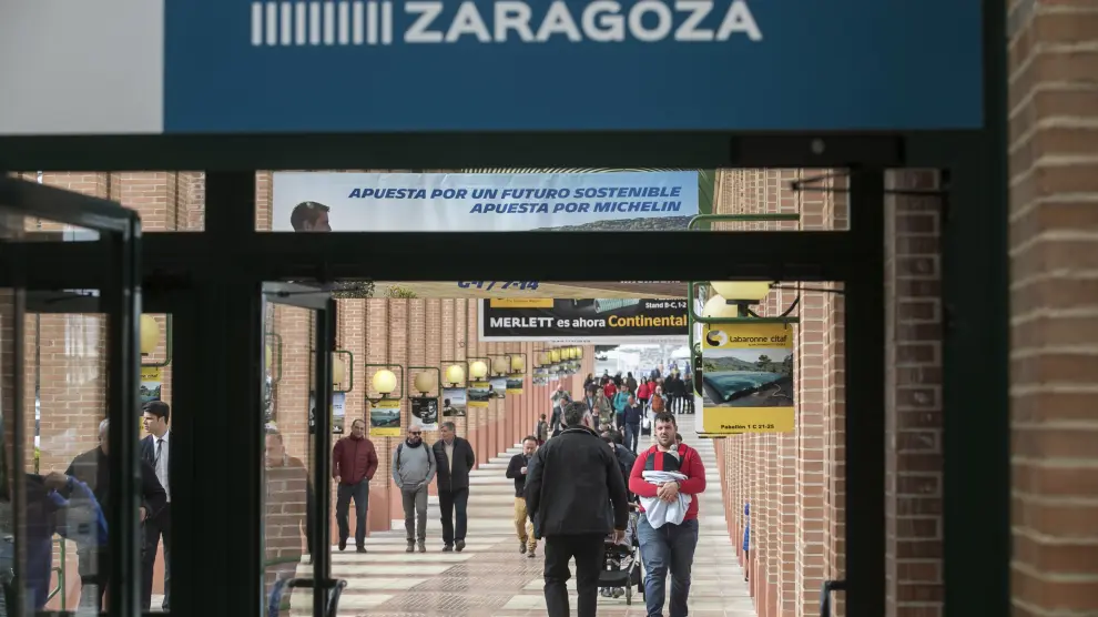 Entrada a las instalaciones de la Feria de Zaragoza.