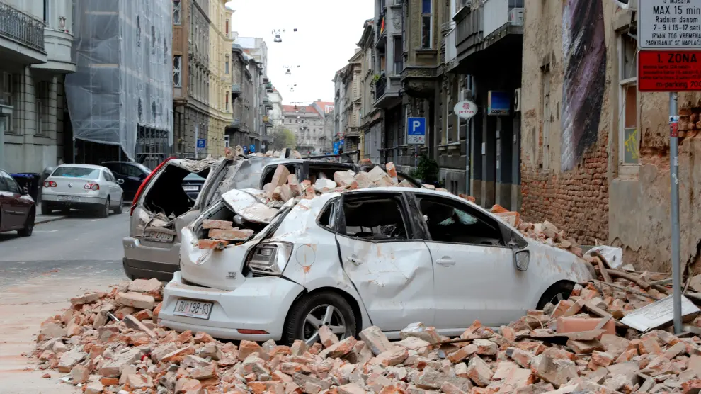 Terremoto en Zagreb, Croacia.