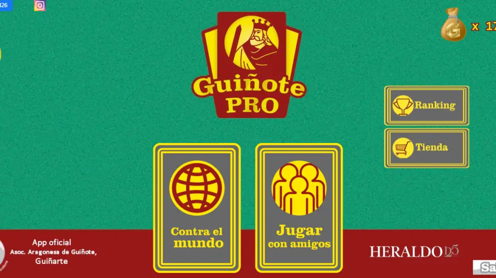 En GuiñotePro se puede jugar contra la máquina, contra usuarios aleatorios o hacer una partida con los amigos.