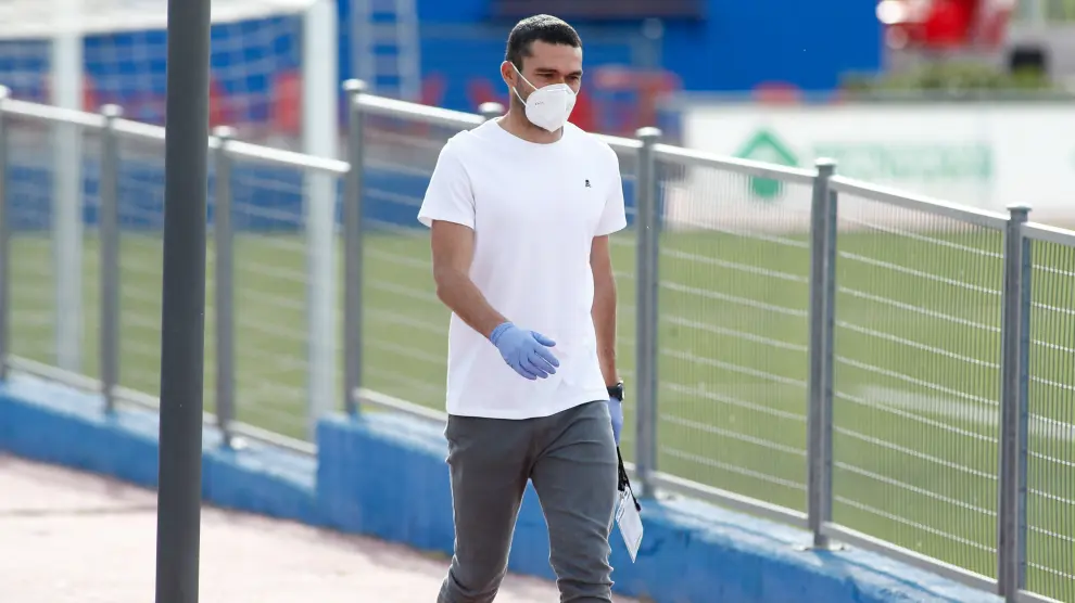 Jorge Molina of Getafe arrives to take a medical test at Ciudad Deportiva of Getafe CF to check the state of their health before starting the training phase during Phase 0 of de-confinement due to the state of alarm decreed in Spain by coronavirus COVID-19 on May 06, 2020 in Getafe, Madrid, Spain.07/05/2020 ONLY FOR USE IN SPAIN [[[EP]]] [[[HA ARCHIVO]]] Jorge Molina of Getafe arrives to take a medical test at Ciudad