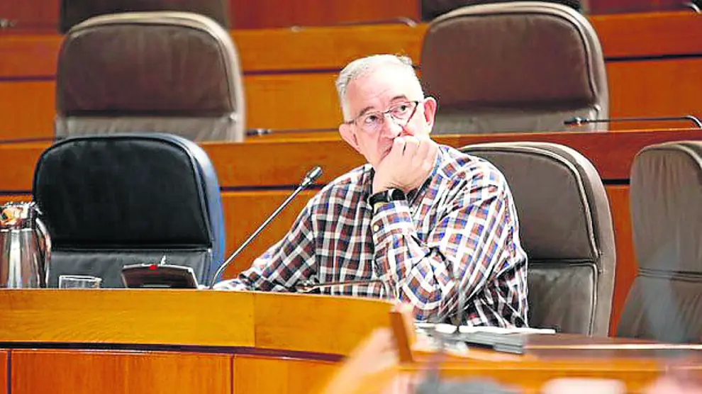 El director general de calidad y Seguridad Alimentaria, Enrique Novales, en la Comisión de Agricultura de las Cortes de Aragón.