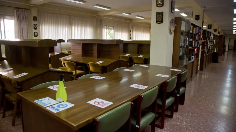 Las instalaciones de la Academia Logística de Calatayud están ya preparadas con las medidas de seguridad para recibir a los alumnos.