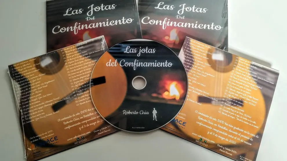 El DVD solidario de Roberto Ciria con 'Las jotas del confinamiento' está a la venta por 8 euros.