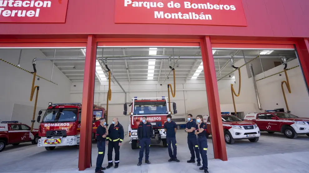 Presentacion de la puesta en servicio del nuevo parque de bomberos de la dipuatcion provincial de Teruel en Montalban. foto Antonio garcia/bykofoto. 15/06/20 [[[FOTOGRAFOS]]]