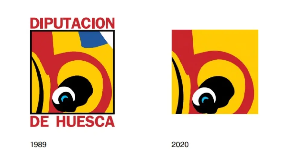 El símbolo del mural de Saura ha cambiado en el nuevo logotipo.