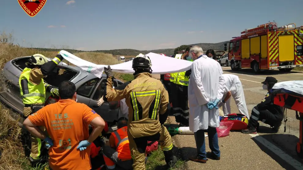 Una persona ha resultado herida en un accidente de tráfico ocurrido esta mañana en la A-222 dentro del término municipal de Muniesa.