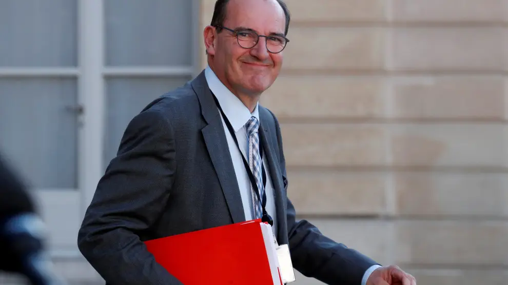 FILE PHOTO: French government "deconfinement" coordinator Jean Castex leaves the Elysee Palace in Paris