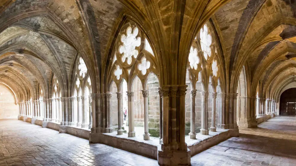 El claustro de estilo gótico levantino es uno de los lugares más apreciados del Monasterio de Veruela.