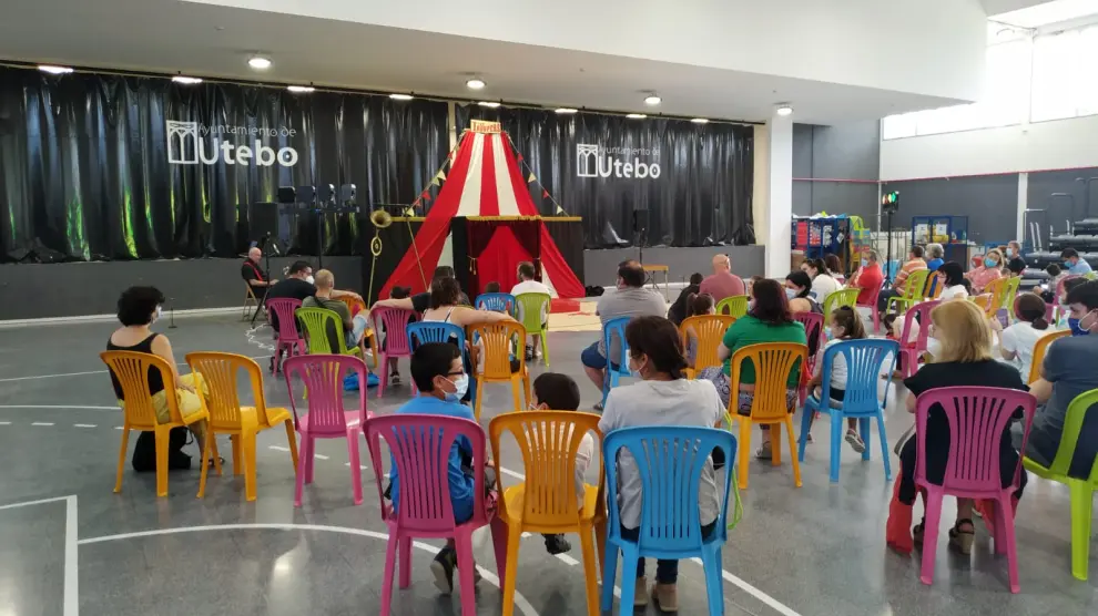 Espectáculo teatral familiar celebrado hace unos días en el pabellón Las Fuentes de Utebo.