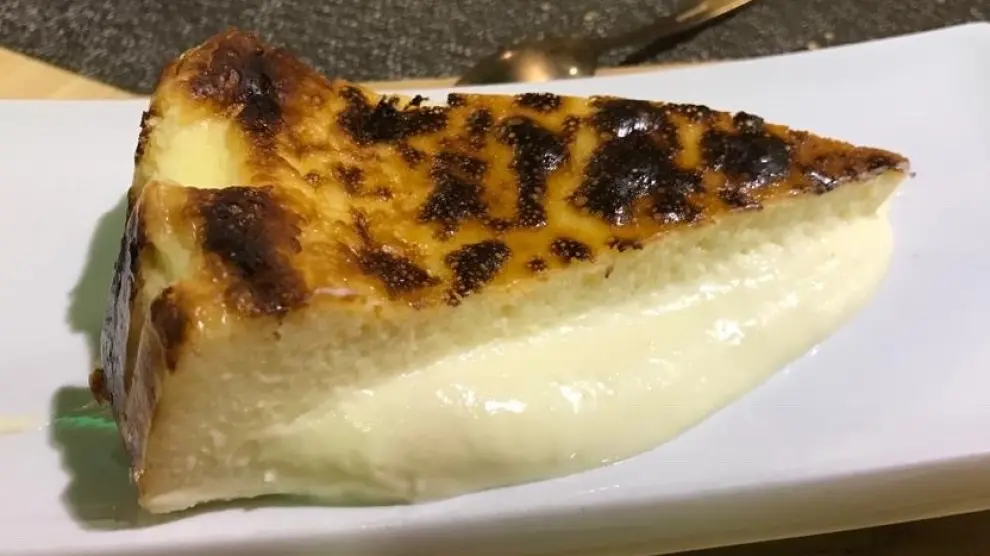 Tarta de queso del restaurante Nola Gras, en Zaragoza.