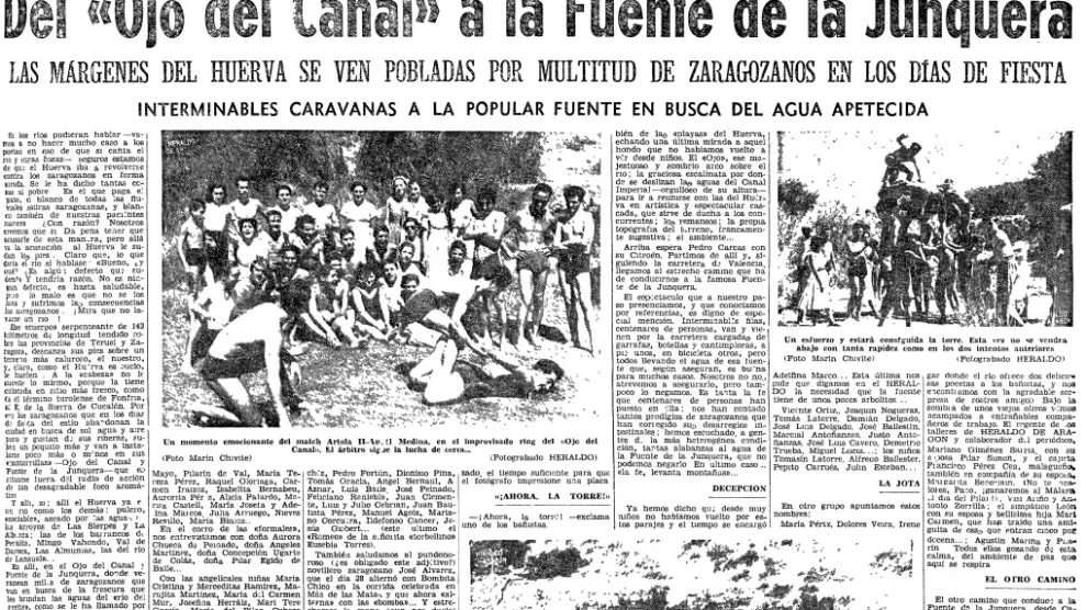 Reportaje publicado en HERALDO el 4 de septiembre de 1952 sobre los domingos de agosto en la capital.