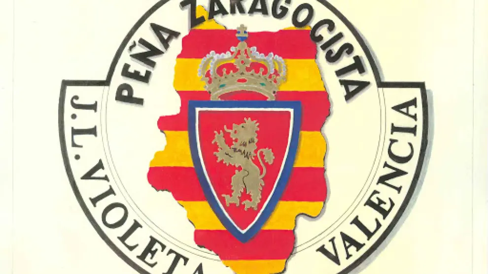Escudo de la Peña Zaragocista 'José Luis Violeta' de Valencia.