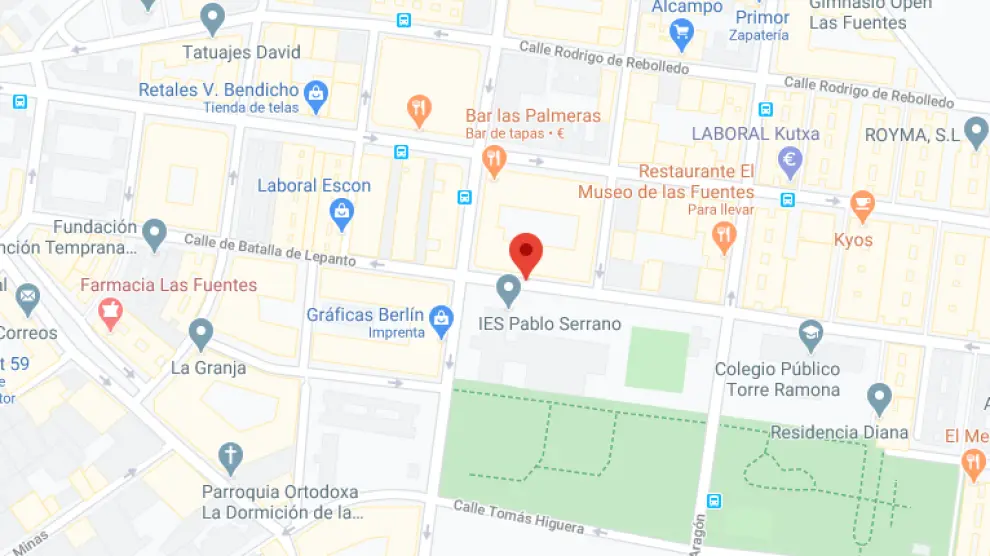 El arresto de la mujer se produjo en la calle de Batalla de Lepanto en Zaragoza.