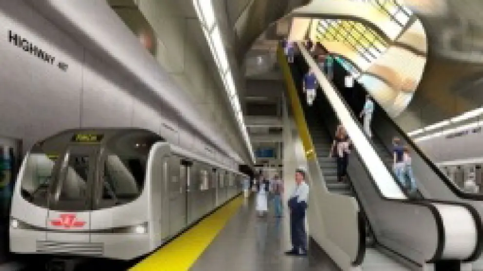 Obra de la ampliación del metro de Toronto lograda por FCC el año pasado.