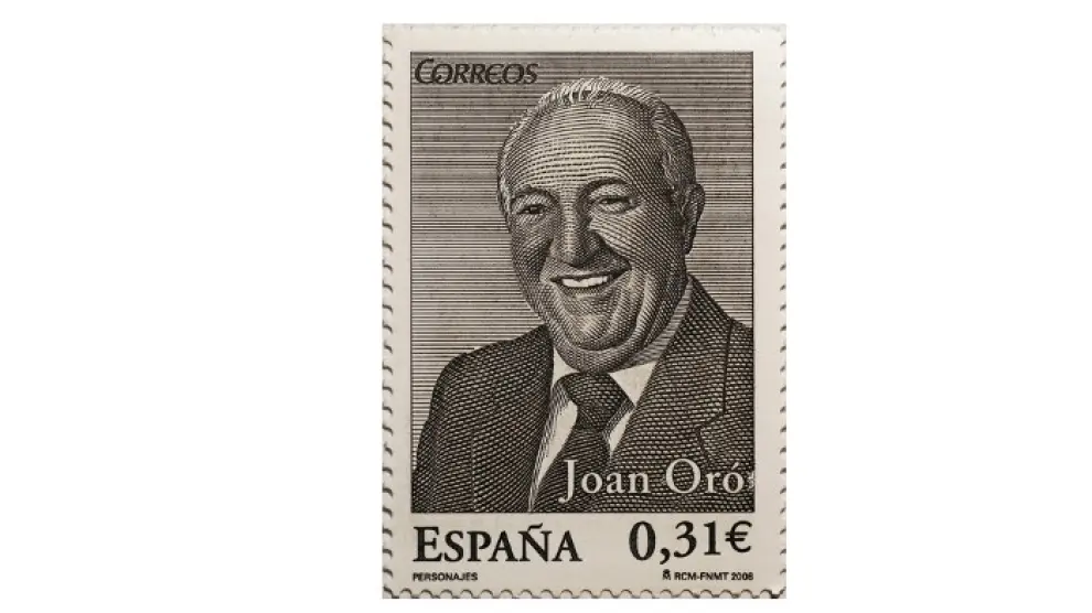 Sello dedicado a Joan Oró en España (2008)