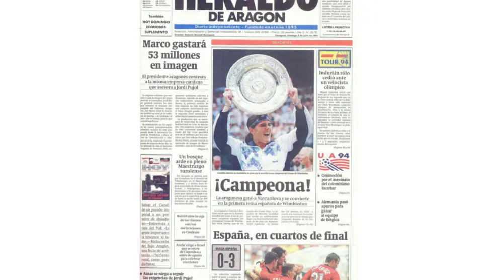 03.07.1994. Conchita Martínez gana el torneo de Wimbledon