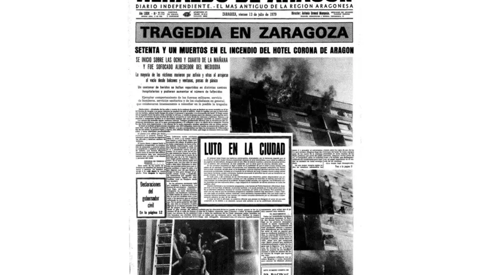 13.07.1979. Incendio del Hotel Corona de Aragón de Zaragoza