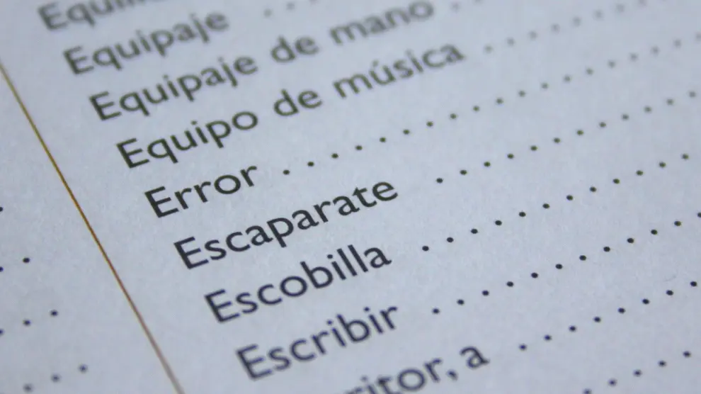 Un listado de palabras en castellano ordenadas alfabéticamente.
