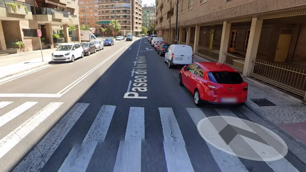 Paseo de los Rosales, en Zaragoza, donde han ocurrido los hechos.