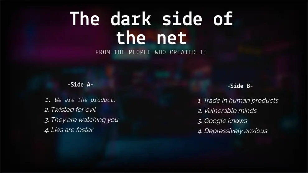 'El lado oscuro de la red', diseño sobre el tema de la alumna Mathilde Gonzalo