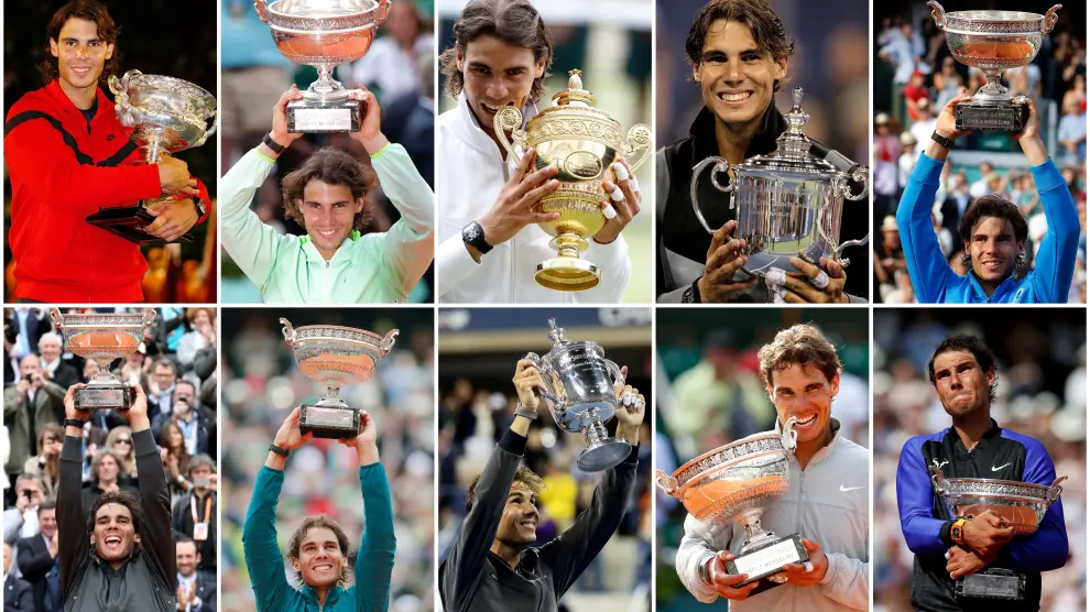 Los trece títulos de Roland Garros ganados por Nadal