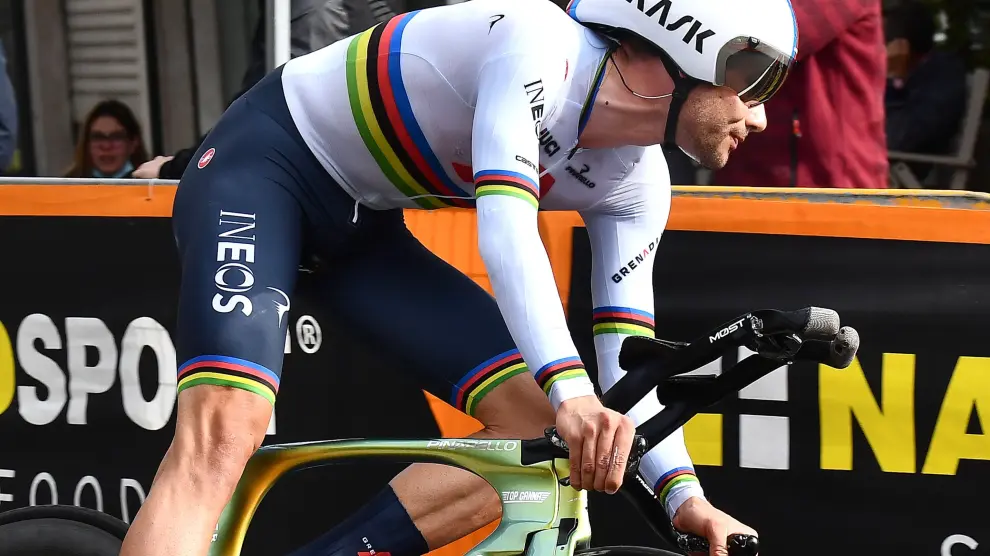 Filippo Ganna, vencedor de la etapa del Giro de Italia.