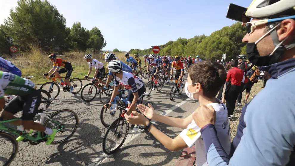 Foto de la quinta etapa de la Vuelta a España entre Huesca y Sabiñánigo