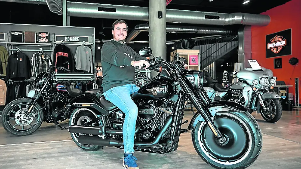 Álvaro Pina, del concesionario zaragozano de Harley-Davidson.