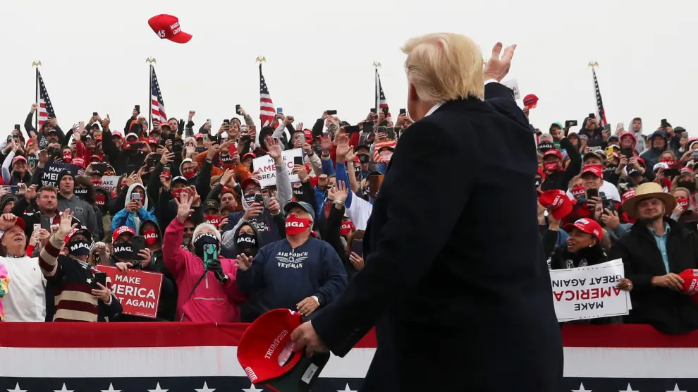 U.S. President Donald Trump holds a campaign event, in Lititz, Pennsylvania