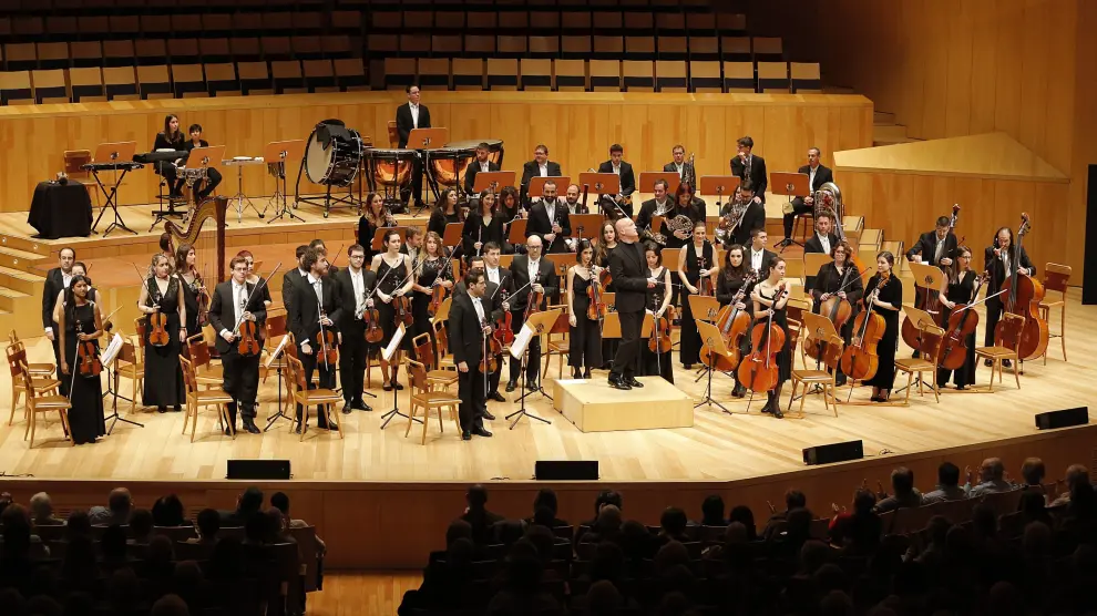 Concierto de la Orquesta Ciudad de Zaragoza y el coro Amici Musicae, dos formaciones residentes del Auditorio de Zaragoza.
