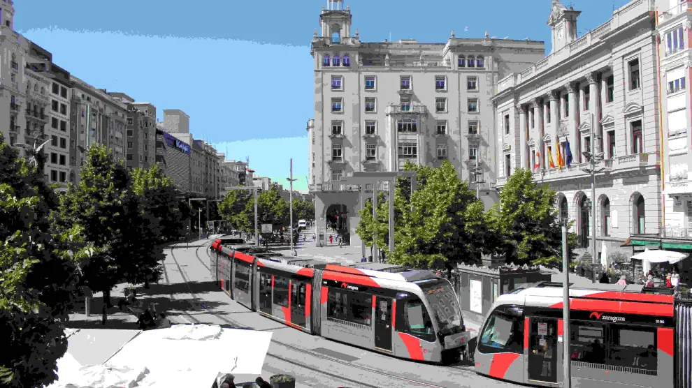 Una imagen de los Tranvías de Zaragoza.