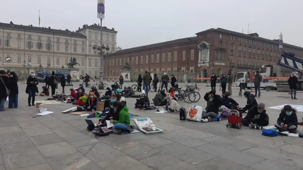 Una imagen del movimiento estudiantil que ha levantado en toda Italia.