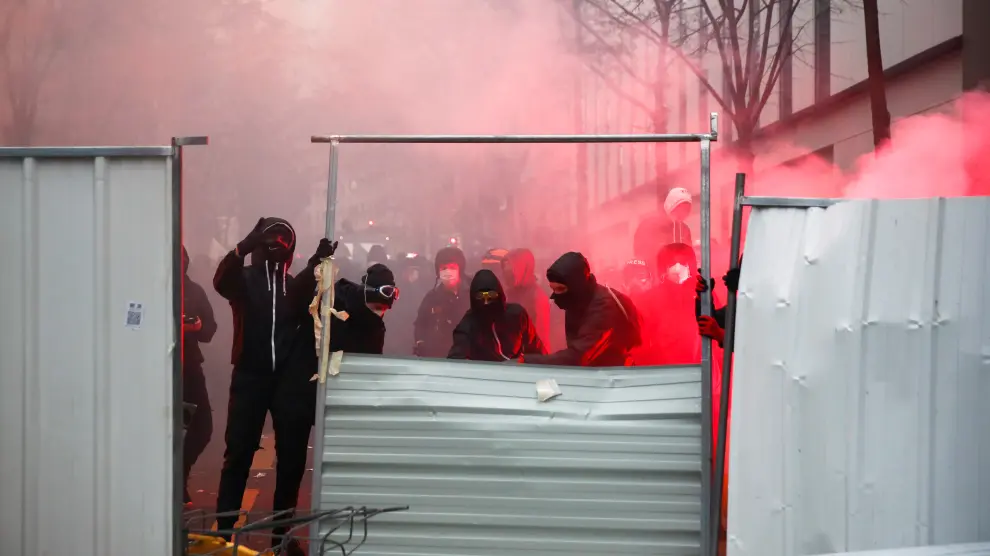 Protestas en París contra la ley de Seguridad.