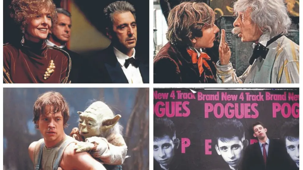 De izquierda a derecha: 'El Padrino, epílogo: la muerte de Michael Corleone', 'El baile de los vampiros', 'El Imperio contraataca' y 'Crock of Gold'.