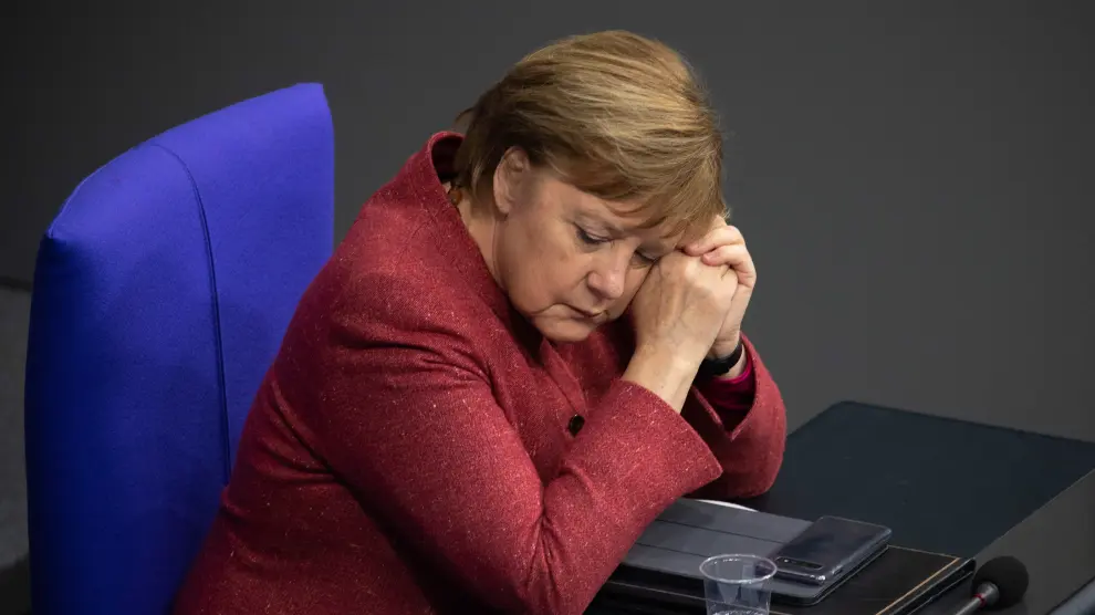 Angela Merkel, en el parlamento alemán, este miércoles.