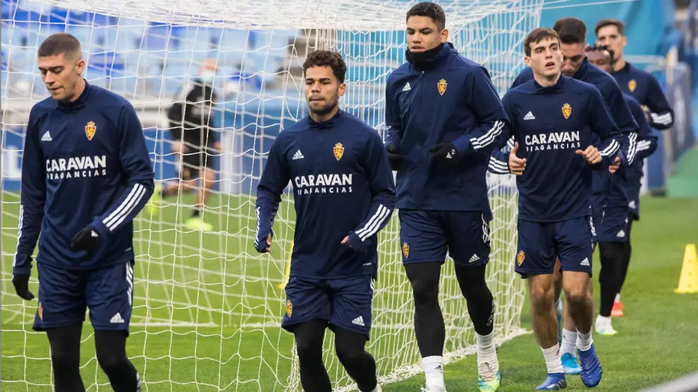 Zanimacchia, Raí Nascimento, Gabriel Fernández... en un entrenamiento reciente.