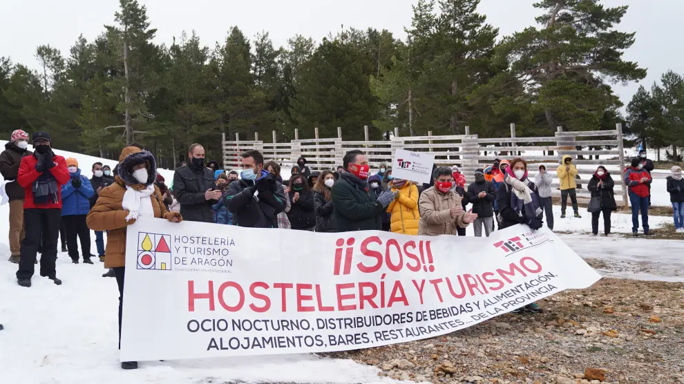Manifestación en Valdelinares.