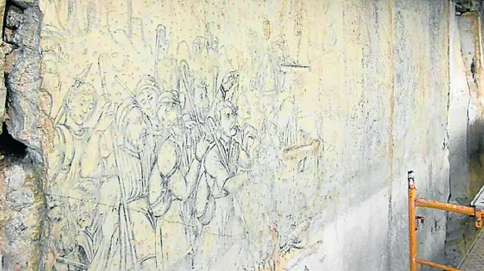 Pinturas murales del siglo XVI de Zuera que se van a restaurar