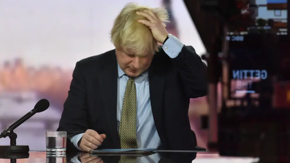 Boris Johnson, durante una entrevista en la BBC