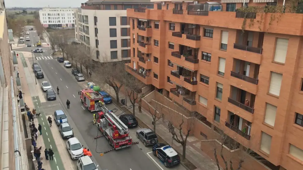 El incendio se ha producido en la calle Doña Sancha.