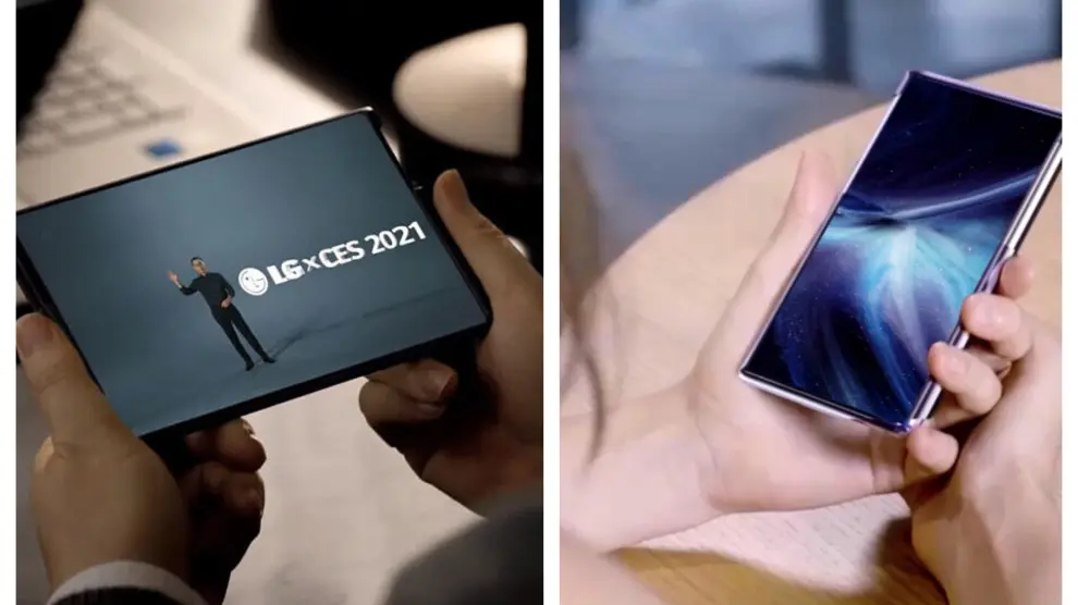 LG y TCL mostraron dos ‘smartphones’ capaces de desenrollar sus pantallas para hacerlas más grandes.